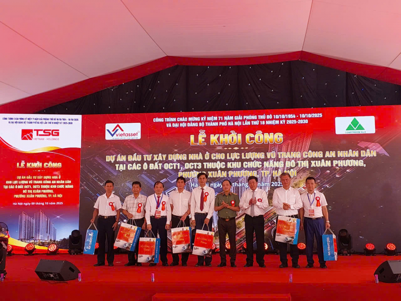 Groundbreaking for Armed Forces Housing at Xuan Phuong Urban Area
